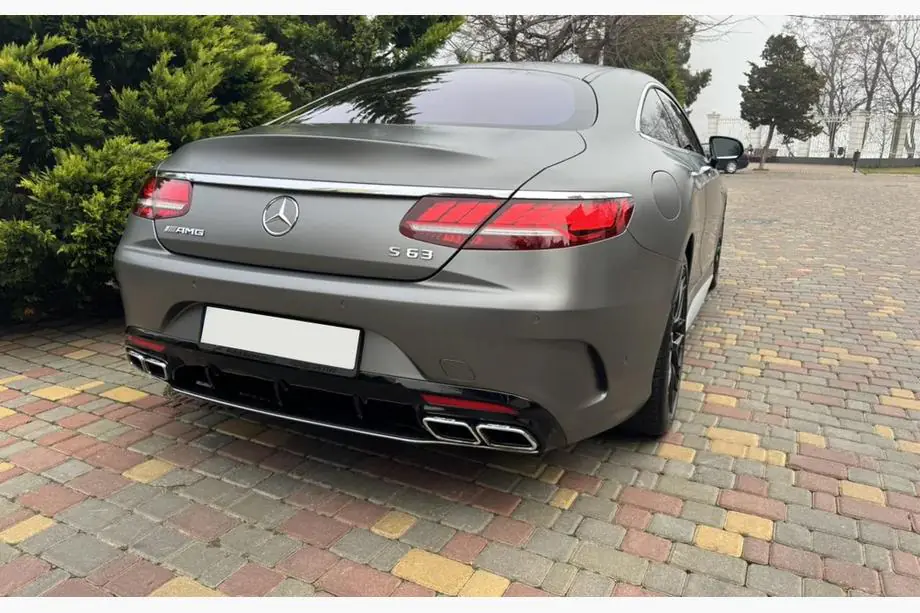 Mercedes S-class C217 Coupé 2014–2020 Achterdiffuser met uitlaatsierstukken Silver (2018-2020) Image