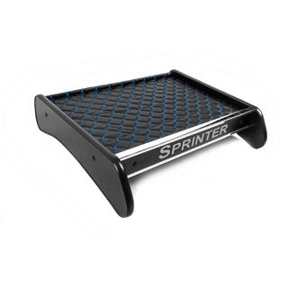 Dashboardplank (zwart met blauwe stiksels) foto 3