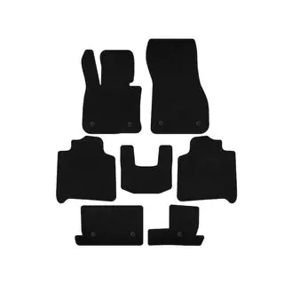 Premium stoffen automatten (voor F46, 3 rijen, zwart) foto 1