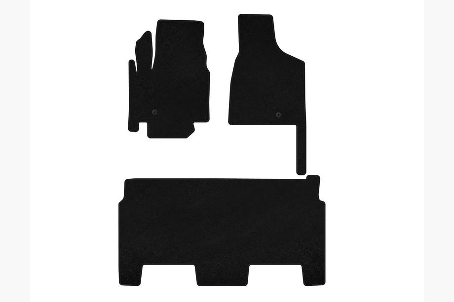 Dodge Grand Caravan V 2008–2020 Premium stoffen automatten (2008-2020, 2 rijen, 8-zits/uitvoering SXT, zwart) Image
