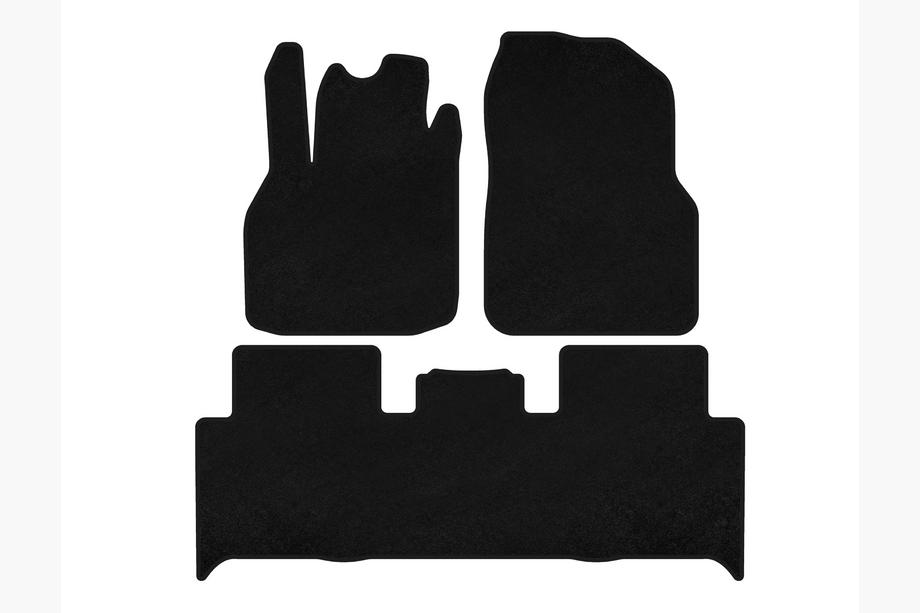 Renault Scenic/Grand 2003–2009 Premium textiele automatten (2 rijen, zwart) Image