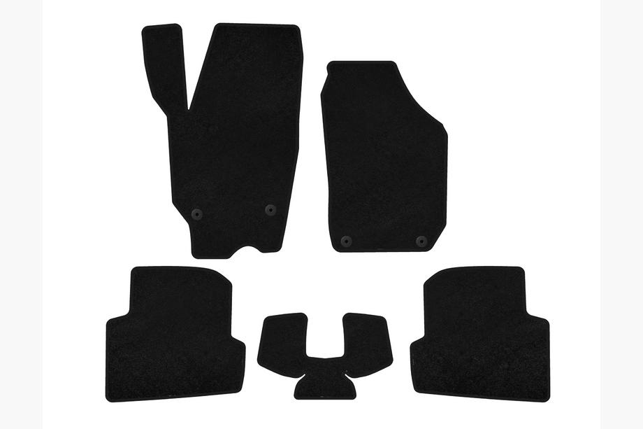 Skoda Fabia 2007–2014 Textiele vloermatten Premium (2010-2014, SW, Zwart) Image