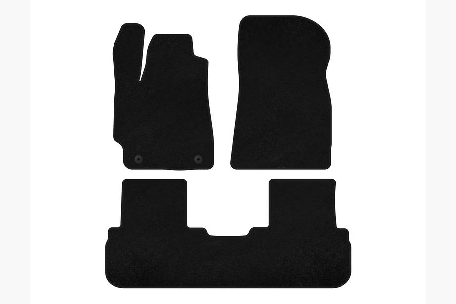 Toyota Highlander 2008–2013 Premium textielen automatten (2 rijen, zwart) Image