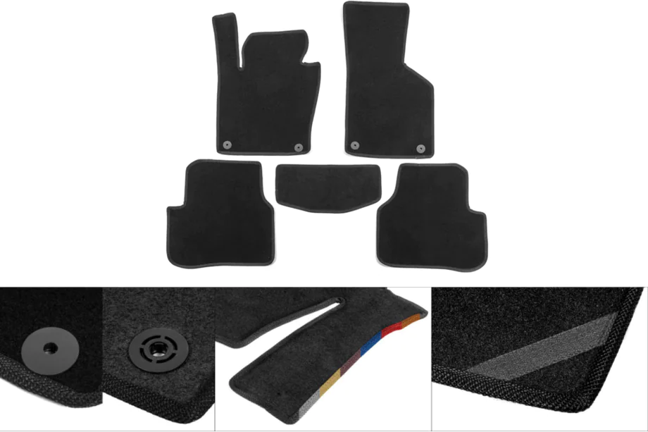 Opel Combo 2012–2018 Classic textielen automatten (zwart, voor) Image