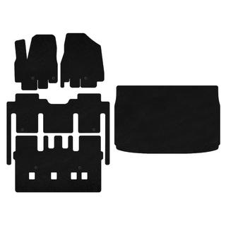 Classic textielen automatten (complete set voor het interieur, 8-zits, zwart) Kia Sedona 2014–2020 foto 1