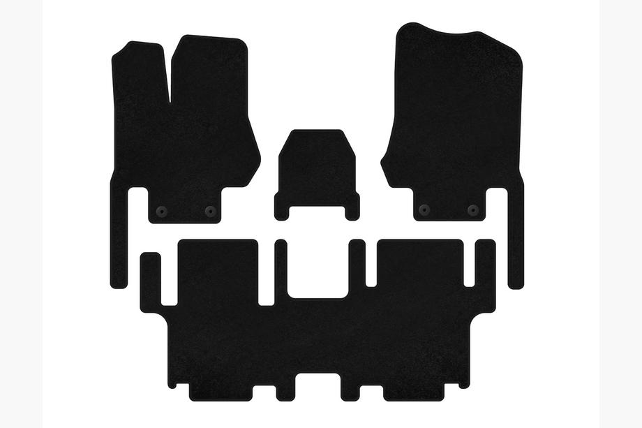 Nissan Quest 2011–2017 Classic stoffen automatten (2 rijen, 7-zitter, zwart) Image