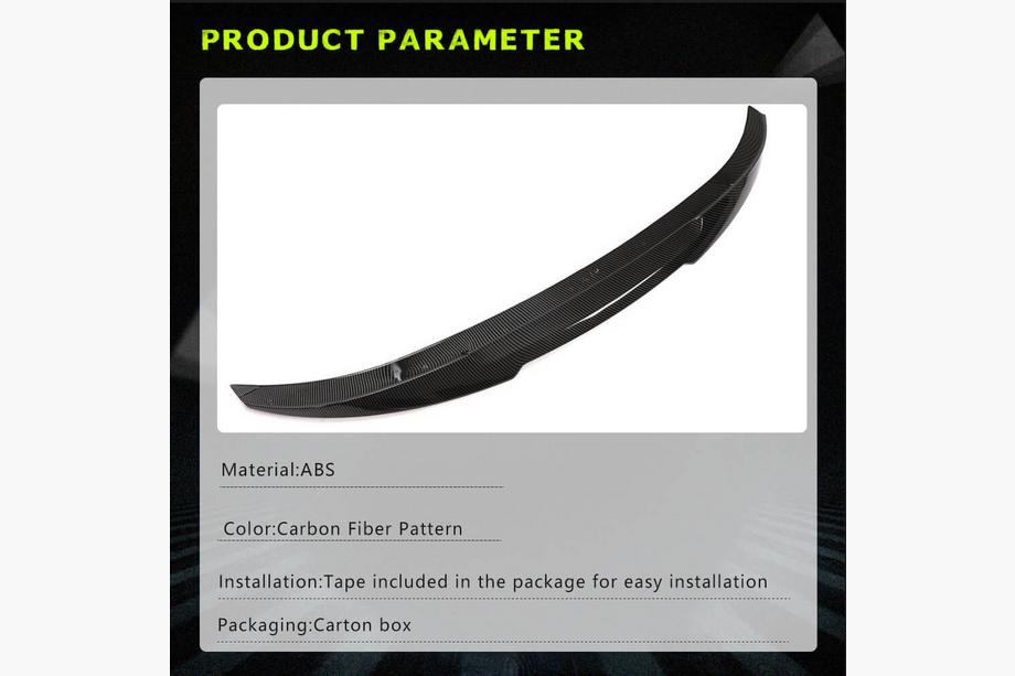 BMW 3 Serie F30/F31 2012–2019 Kofferklep spoiler Carbon Look ABS (SD) Foto 3