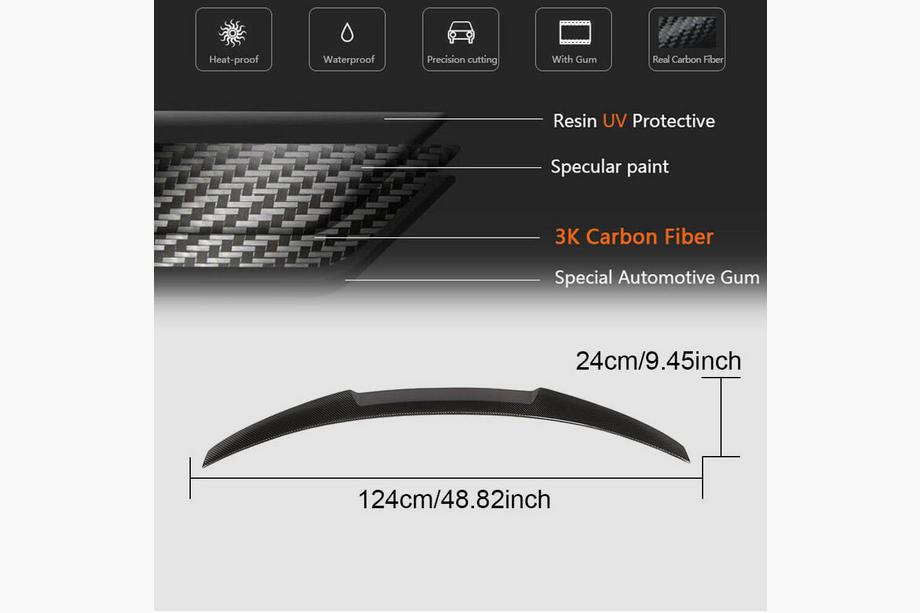BMW 3 Serie F30/F31 2012–2019 Kofferklepspoiler FRP V14 (SD) Foto 5