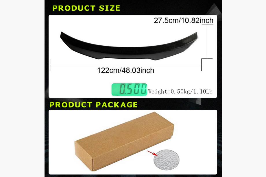 BMW 3 Serie G20/G21 2018– PSM-Style V4 spoiler (voor G20/G80, carbon) Foto 6