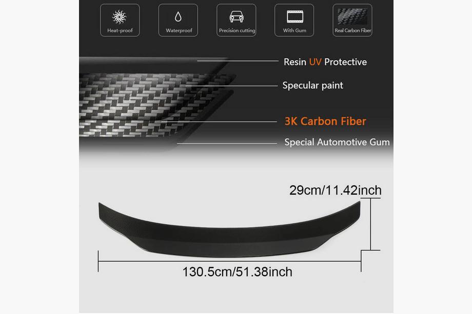 BMW 4 Serie F32/F33/F36 2012–2020 Spoiler V2 (voor F33/F83, carbon) Foto 6
