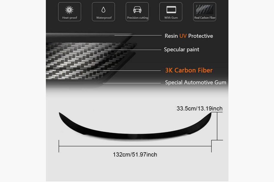 BMW 6-serie F12/F13/F06 2011–2018 Kofferbakdekselspoiler FRP V8 (voor F12) Foto 7