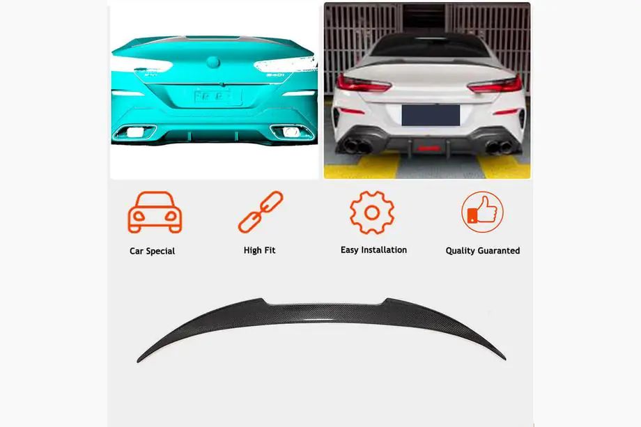BMW 8-serie G14/G15/G16 2018– M4-stijl spoiler (voor G16/F93, carbon) Foto 2