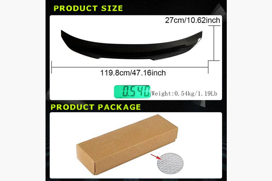 BMW 4 Serie F32/F33/F36 2012–2020 PSM-Style V1 spoiler (voor F82, carbon) Foto 5