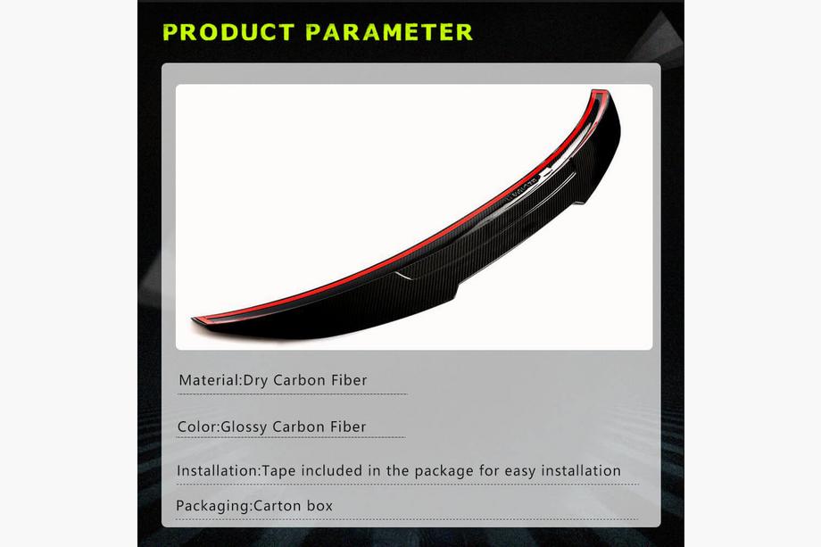 BMW 4 Serie F32/F33/F36 2012–2020 PSM-Style V1 spoiler (voor F82, carbon) Foto 6