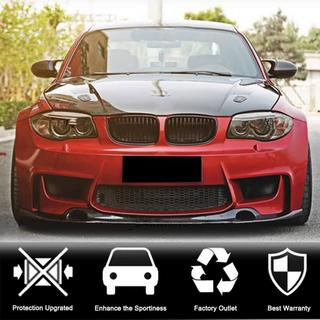Voorbumper lip Lip V2 (voor 1M E82, carbon) BMW 1 Serie E81/E82/E87/E88 2004–2011 foto 2