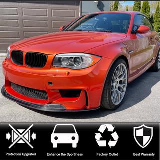 Front bumper lip Lip V1 (voor 1M E82, carbon) BMW 1 Serie E81/E82/E87/E88 2004–2011 foto 2