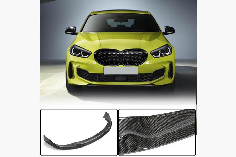 BMW 1 Serie F40 2019–2024 Front bumper lip Lip (voor M-Sport, carbon) Image