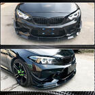 BMW 2-serie F22/F23 2014–2021 Frontbumper lip Lip V6 (voor F87 M2, carbon) foto 3