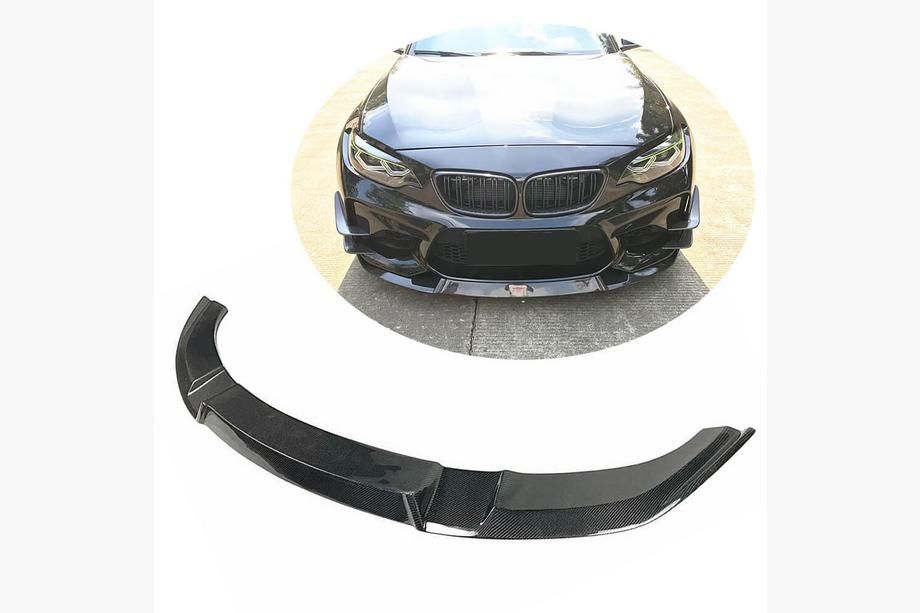 BMW 2-serie F22/F23 2014–2021 Voorbumper lip Lip V5 (voor F87 M2, carbon) Image