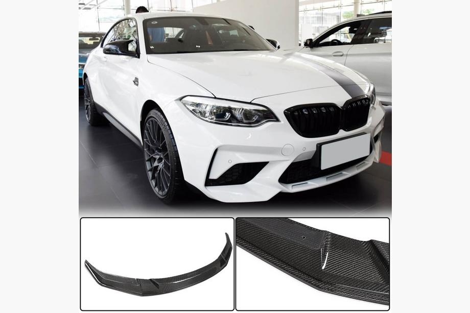 BMW 2-serie F22/F23 2014–2021 Front bumper lip Lip V1 (voor F87 M2 Competition, carbon) Image
