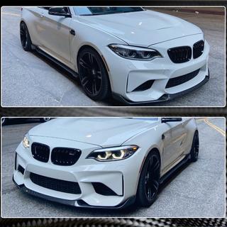 Voorbumper lipspoiler Lip V4 (voor F87 M2 Competition, carbon) BMW 2-serie F22/F23 2014–2021 foto 4