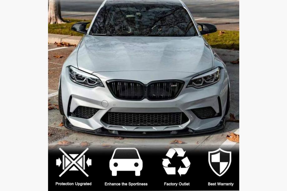 BMW 2-serie F22/F23 2014–2021 Frontbumper lipspoiler Lip V5 (voor F87 M2 Competition, carbon) Foto 3