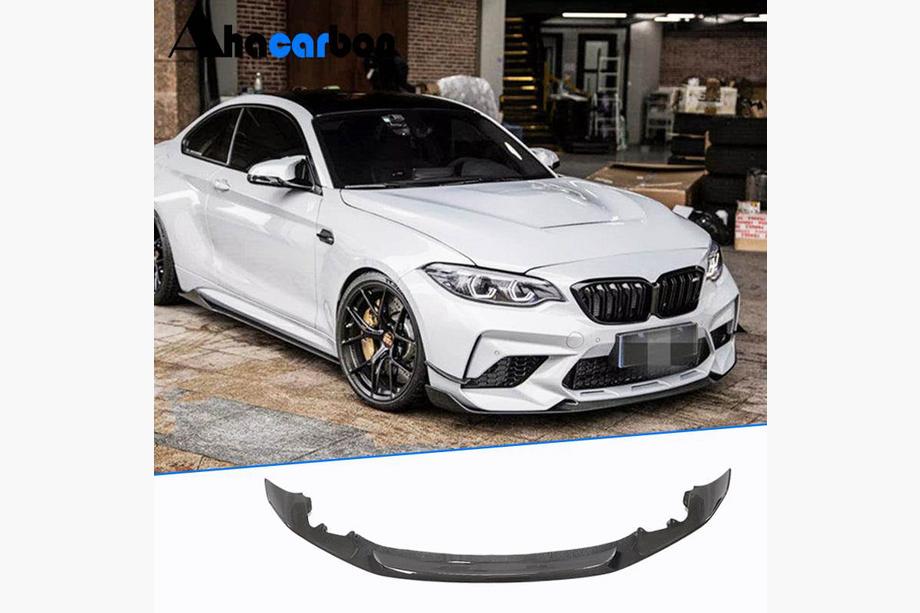 BMW 2-serie F22/F23 2014–2021 Frontbumper lip Lip V2 (voor F87 M2 Competition, carbon) Image
