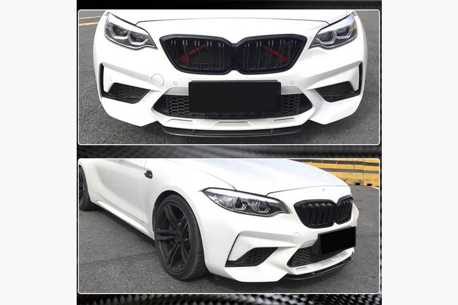 BMW 2-serie F22/F23 2014–2021 Frontlip Lip V7 (voor F87 M2/M2C, carbon) Foto 5