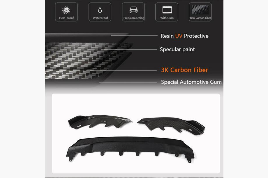 BMW 2 Serie G42 2021– Front bumper lip Lip (voor M-Sport, carbon) Foto 3