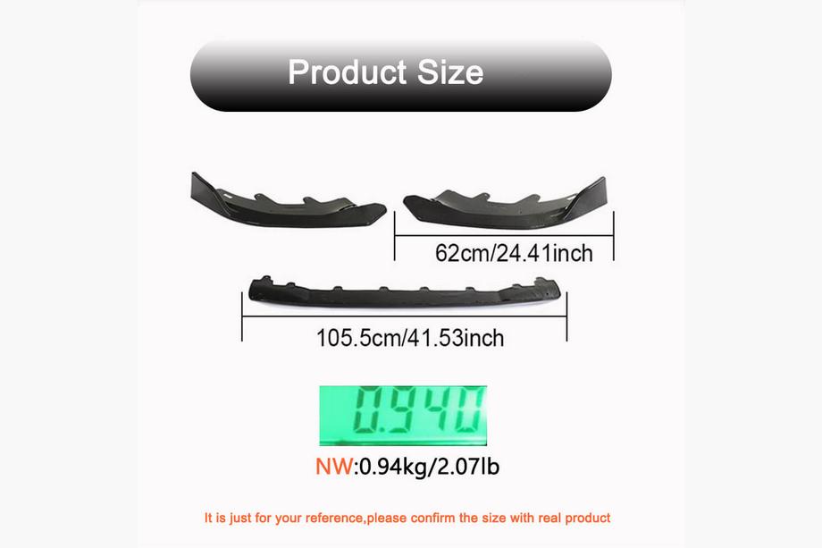 BMW 2 Serie G42 2021– Front bumper lip Lip (voor M-Sport, carbon) Foto 4