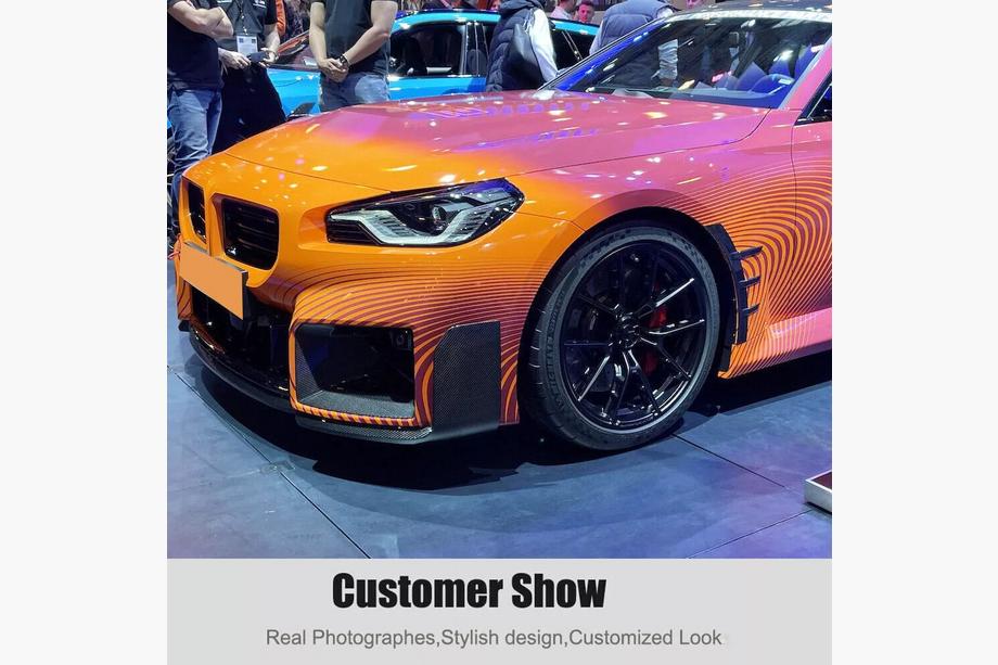 BMW 2 Serie G42 2021– Frontbumper lip Lip V1 (voor G87, carbon) Foto 10