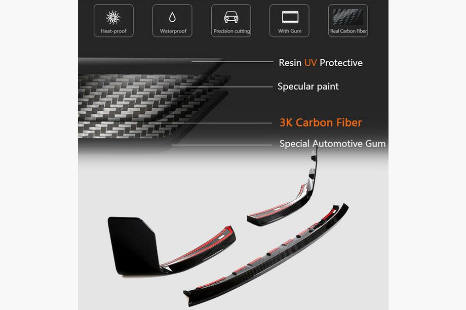 BMW 2 Serie G42 2021– Carbon V2 frontbumper lip (voor G87) Foto 6