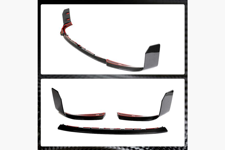 BMW 2 Serie G42 2021– Carbon V2 frontbumper lip (voor G87) Foto 11
