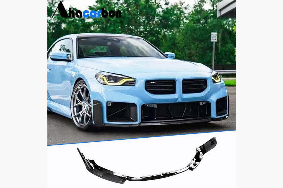 BMW 2 Serie G42 2021– ABS voorbumper lipspoiler V3 (voor G87) Foto 1