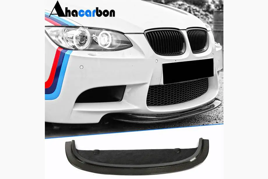 BMW 3-serie E92/E93 2006–2013 Front bumper lip V6 (voor M3, carbon) Foto 1
