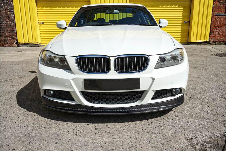 BMW 3-serie E90/E91 2005–2011 Front bumper lip (voor E90 M-Sport 2008-2011, carbon) Foto 2