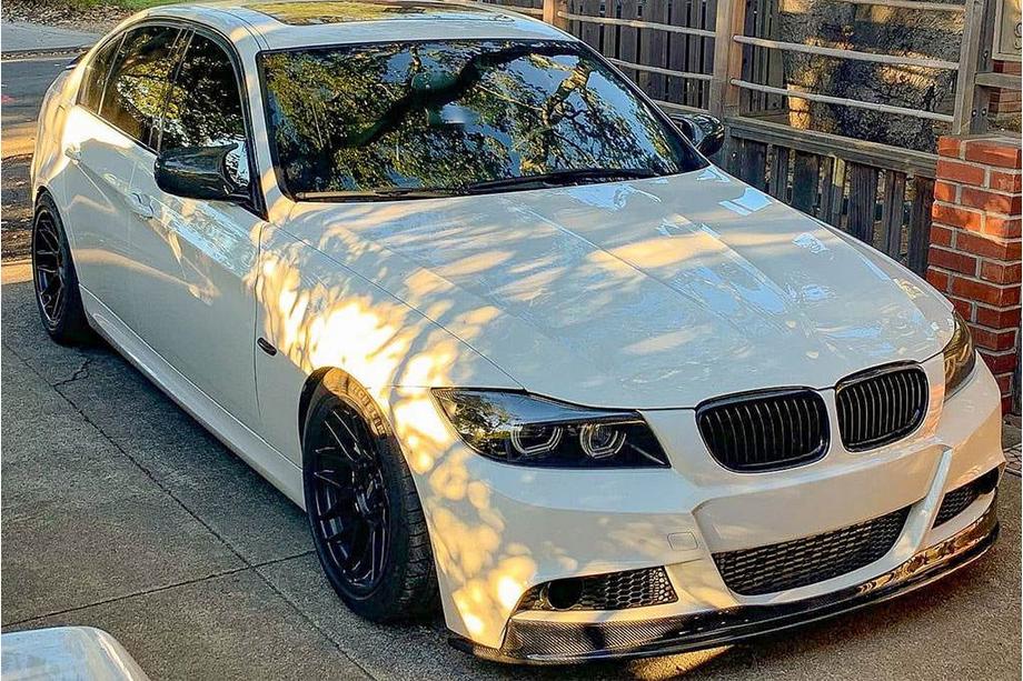 BMW 3-serie E90/E91 2005–2011 Front bumper lip (voor E90 M-Sport 2008-2011, carbon) Foto 4