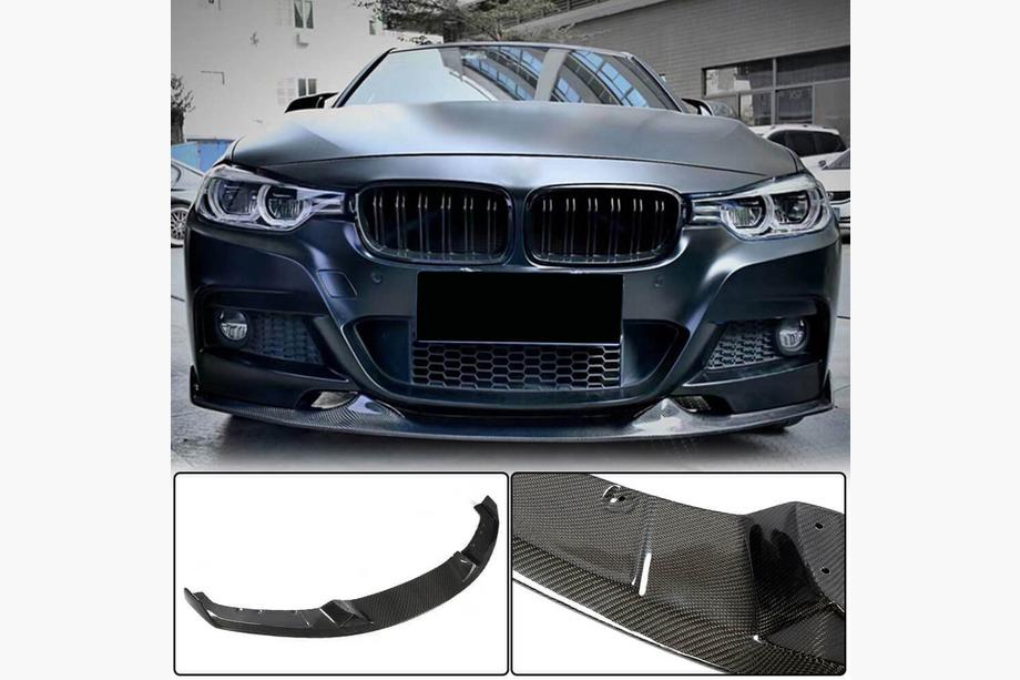 BMW 3 Serie F30/F31 2012–2019 Voorbumper lip Lip Mad-Style (voor F30 M-Sport, carbon) Foto 1