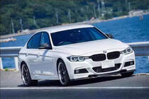 BMW 3 Serie F30/F31 2012–2019 Voorbumper lip Lip V-Style (voor F30 M-Sport, carbon) foto 7