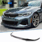 BMW 3 Serie G20/G21 2018– Voorbumper lip spoiler Lip V8 (voor M-Sport 2018-2022, carbon) foto 1