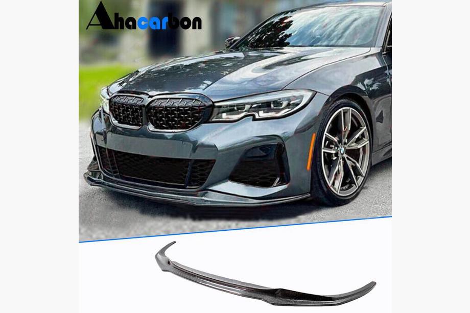 BMW 3 Serie G20/G21 2018– Voorbumper lip spoiler Lip V8 (voor M-Sport 2018-2022, carbon) Image