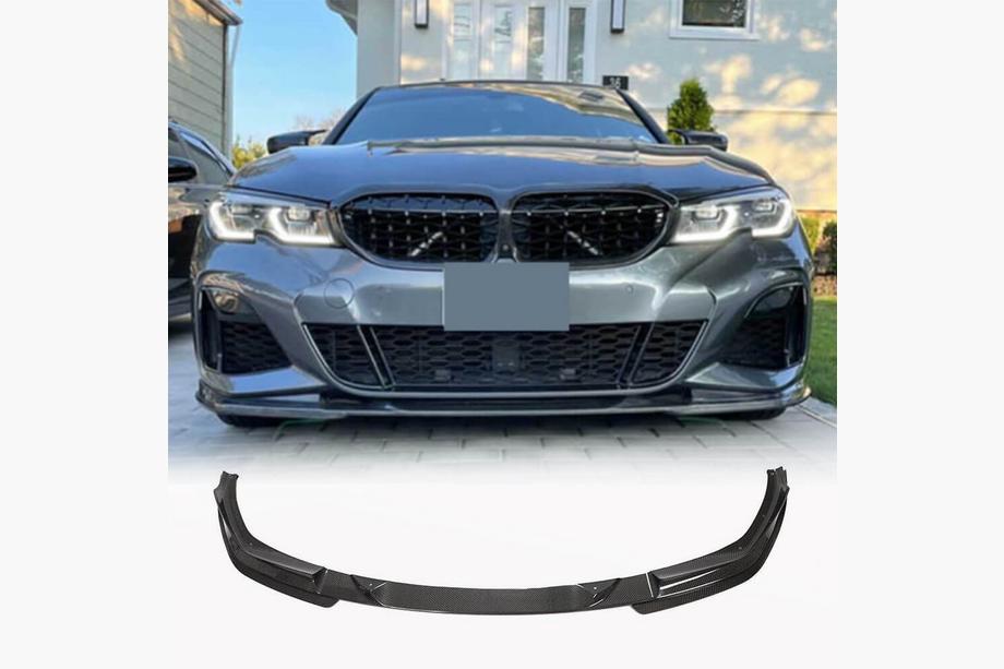 BMW 3 Serie G20/G21 2018– Voorbumper lip Lip V7 (voor M-Sport 2018-2022, carbon) Image