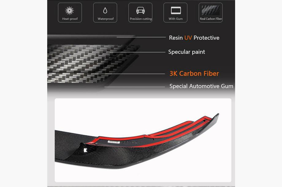 BMW 3 Serie G20/G21 2018– Front bumper lip spoiler Lip V1 (voor M-Sport 2022+, carbon) Foto 5