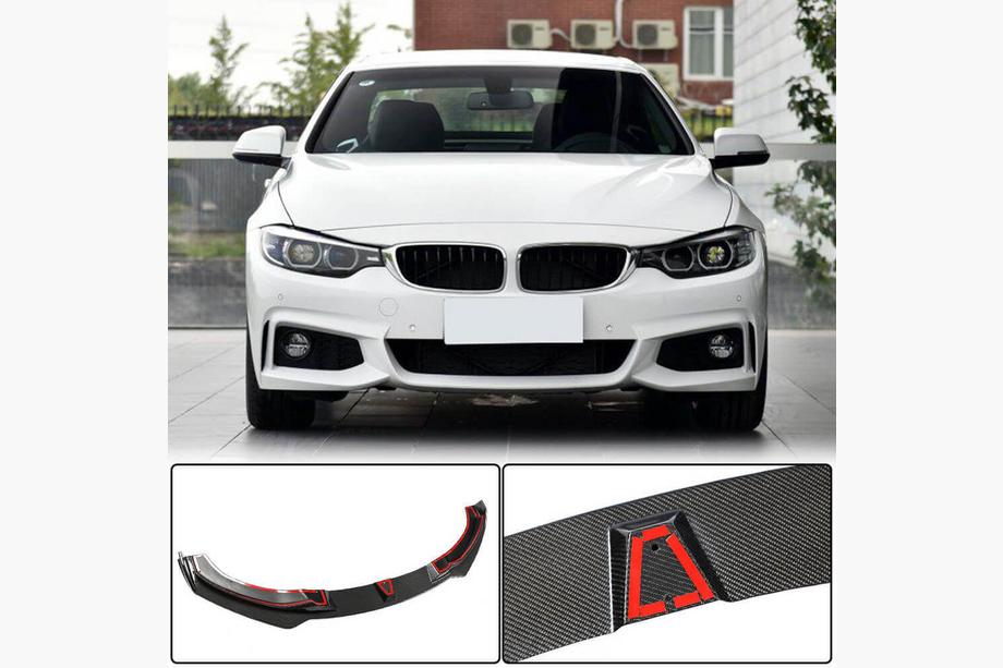 BMW 4 Serie F32/F33/F36 2012–2020 Voorbumper lipspoiler Lip V2 (voor M-Sport, carbon) Foto 1