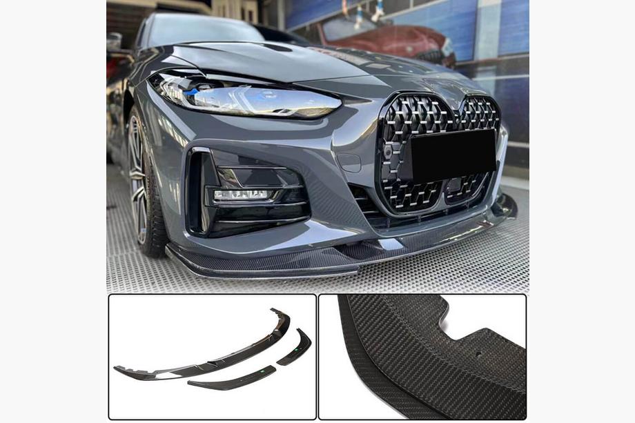 BMW 4-serie G22/23/26 2020– Voorbumper lip Lip V3 (voor G22/G23 M-Sport, carbon) Image