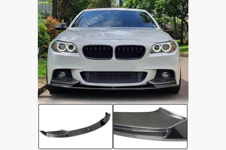 BMW 5 Serie F10/F11 2010–2016 Front bumper lip Lip V3 (voor F10 M-Sport, carbon) Image