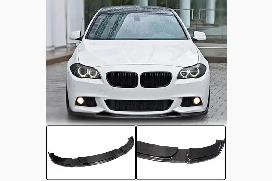 BMW 5 Serie F10/F11 2010–2016 Frontbumper lip spoiler Lip V2 (voor F10 M-Sport, carbon) Image