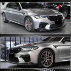 BMW 5 Serie G30/G31 2017–2023 Frontbumper lip Lip V1 (voor M5 F90 2020-2024, carbon) foto 5