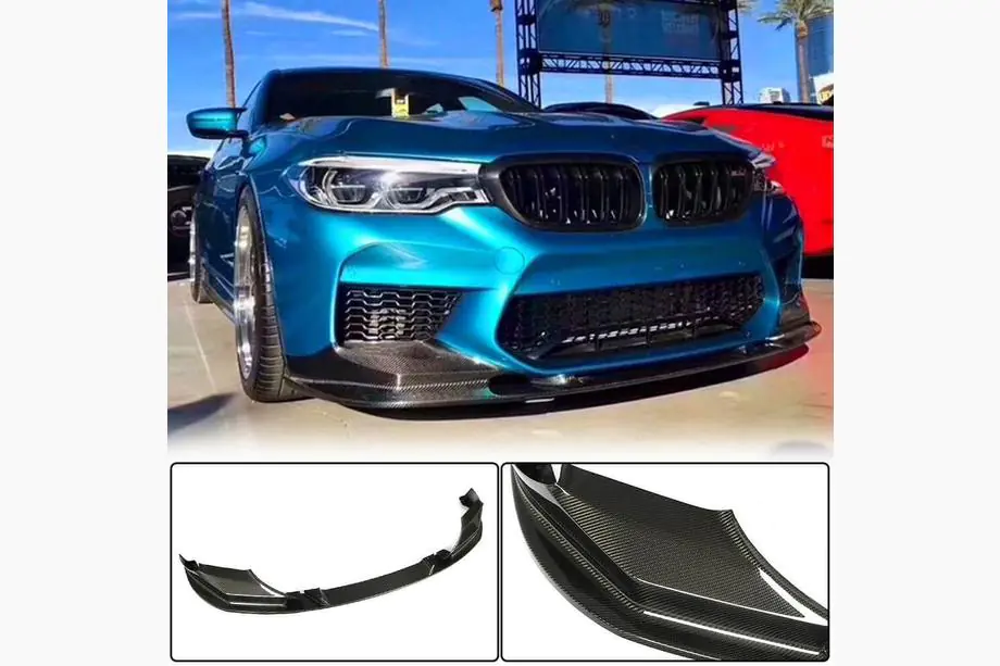 BMW 5 Serie G30/G31 2017–2023 Front bumper lipspoiler Lip V1 (voor M5 F90 2017-2020, carbon) Image