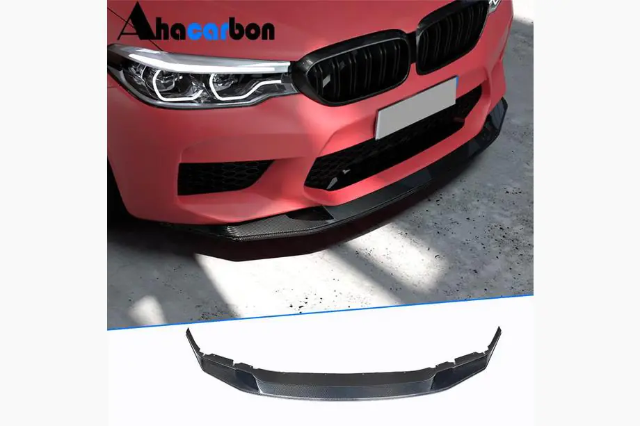 BMW 5 Serie G30/G31 2017–2023 Front bumper lip spoiler Lip V3 (voor M5 F90 2017-2020, carbon) Foto 1